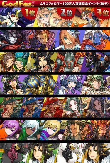 パズドラ フォロワー100万アンケートゴッドフェス公開 ハトガジェ